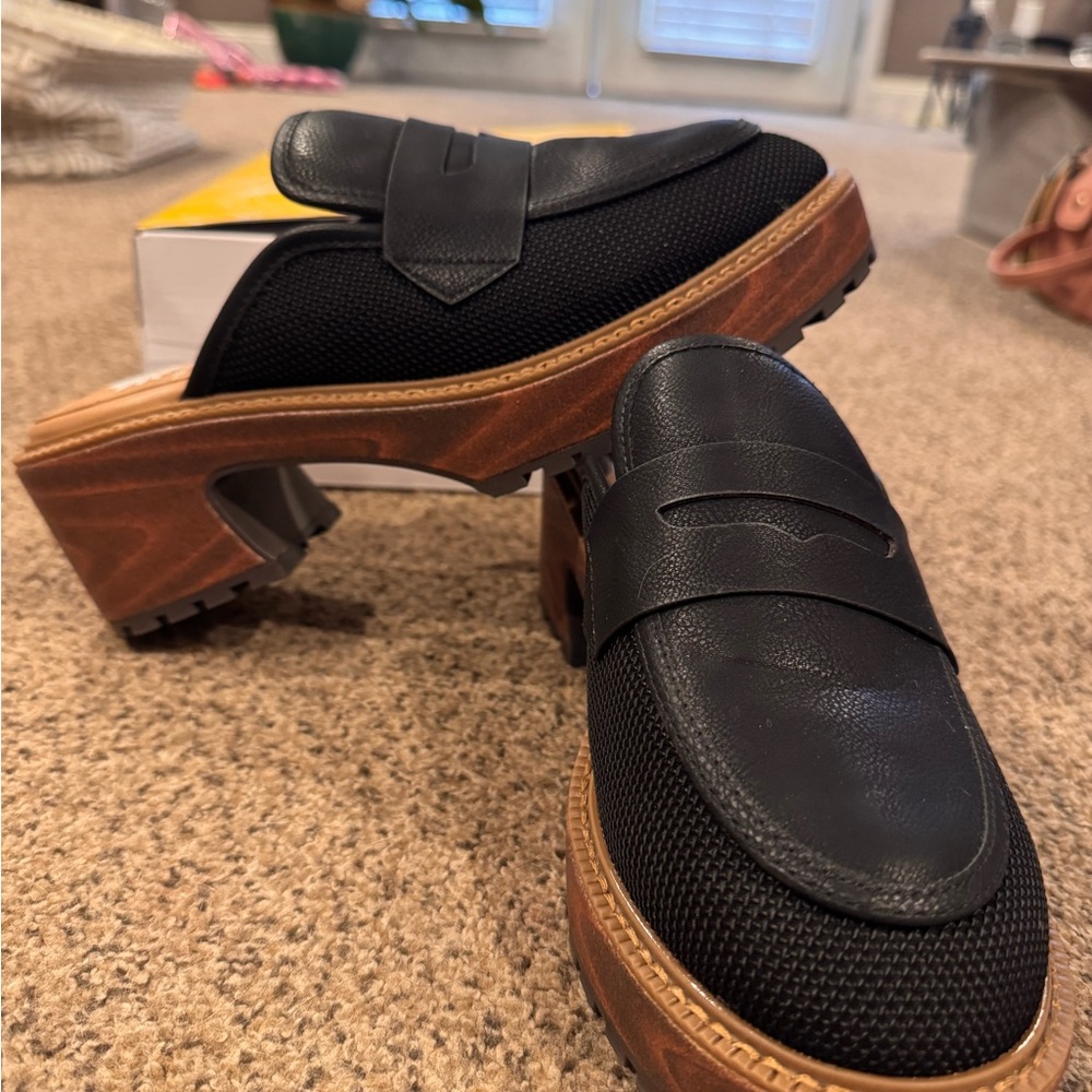 Yellow Box Barclay Black Slip-On Loafer Mule